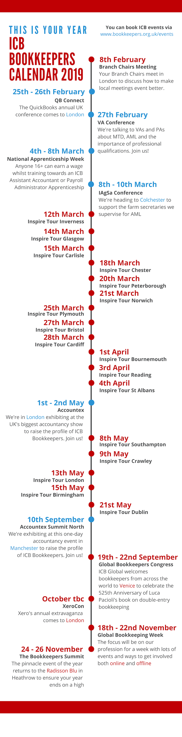 ICB events calendar