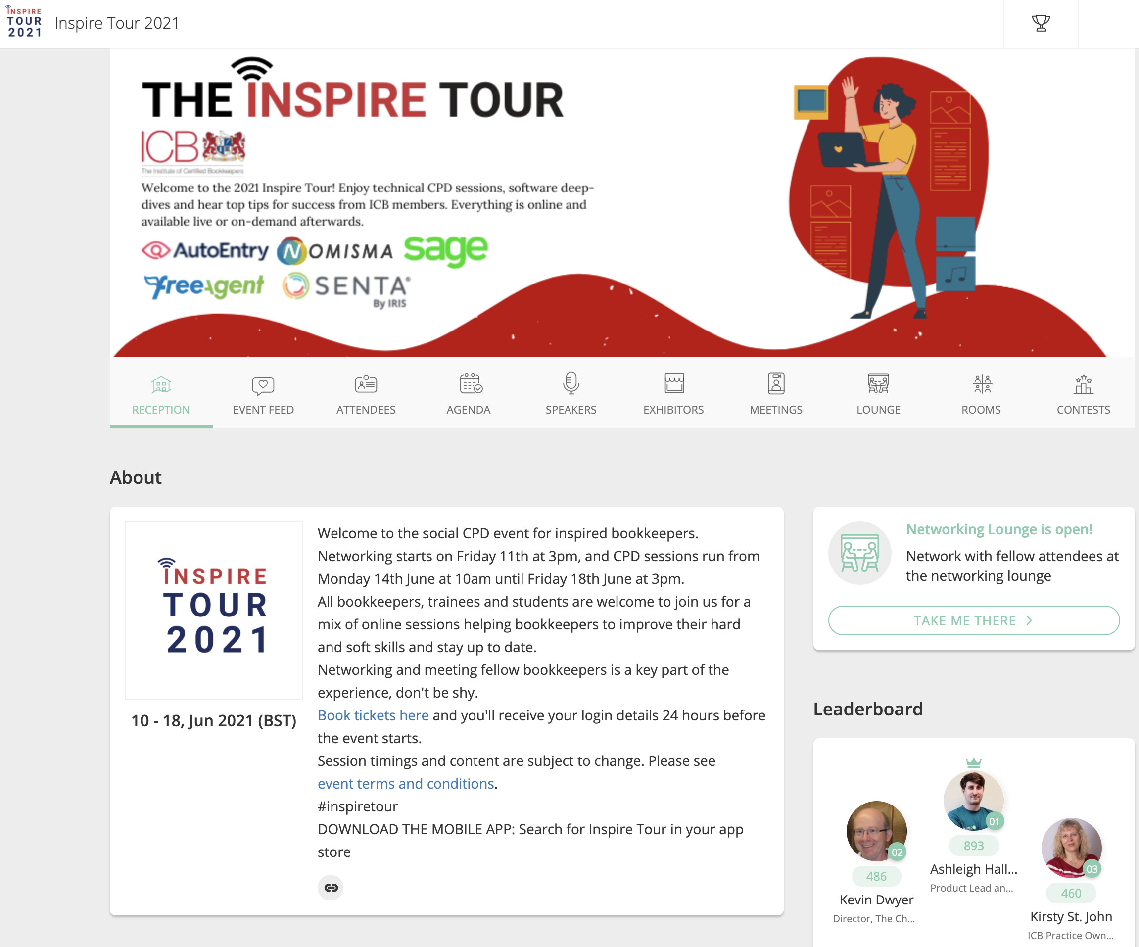 Inspire Tour Reception