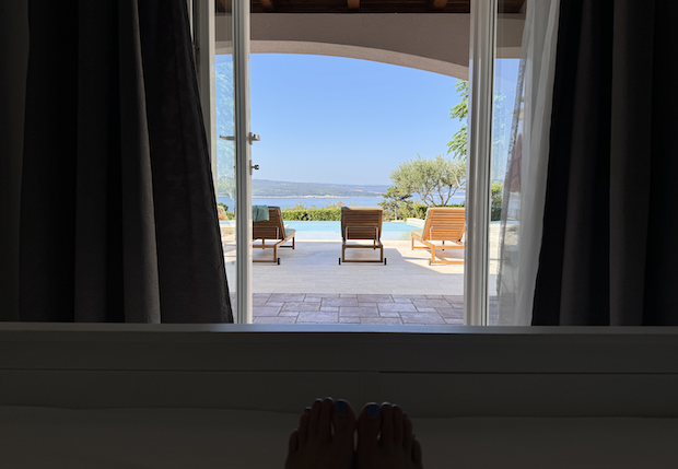 Enjoying the view in Croatia
